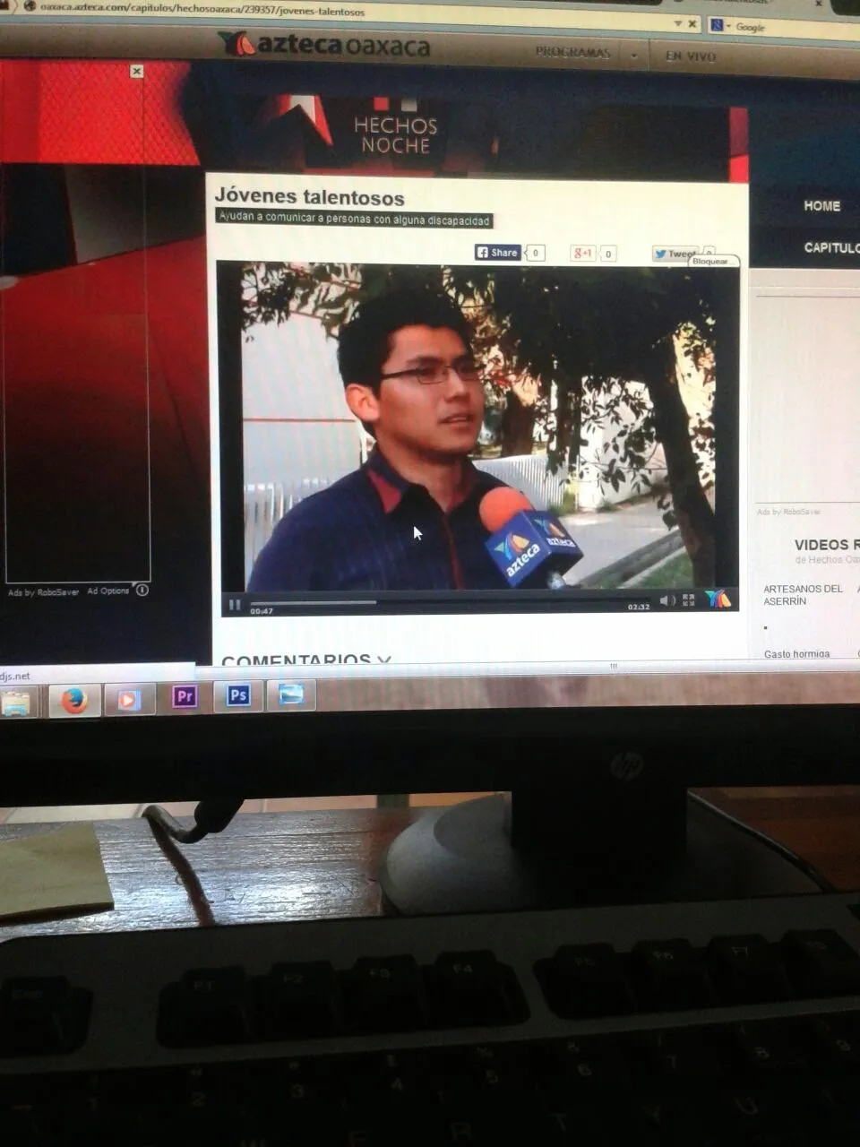 Oscar Morales durante una entrevista en televisión sobre desarrollo de software